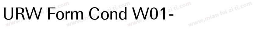 URW Form Cond W01字体转换